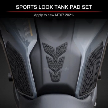 Motosiklet Tankpad kaymaz tank Pad sticker koruma çıkartmaları YAN TANK PEDLERİ çekme pedi Yamaha MT 07 MT07 MT-07 2021 -