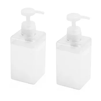 Ergonomik ve Kullanıcı Dostu Sabunluk Seti Banyo ve Mutfak için 2 Şeffaf Pompa Şişesi Seti (Her Biri 450ml)