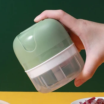 100ML mutfak robotu Blender Taşınabilir Elektrikli Sarımsak Kıyma için Paslanmaz Çelik Bıçak ile Şarj Edilebilir Sebze Soğan Baharat