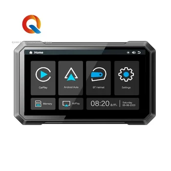 Yeni 7 İnç Motosiklet GPS Navigator CarPlay Kablosuz Android Otomatik Cep Telefonu Arabağlantı