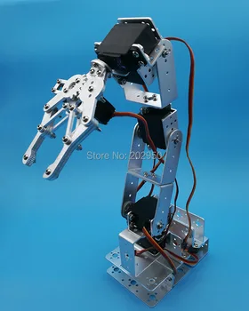 1 takım 6 SERBESTLIK DERECELI Robot Kol + Mekanik Pençe + Yüksek Tork Servolar isteğe bağlı + Büyük Metal Taban,Dikdörtgen Şasi Müfredat Projesi İçin