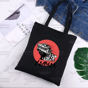 Dorohedoro El Corazon Anime Harajuku alışveriş çantası Siyah Çanta Tote Çanta Yaz Omuz Kanvas Çanta Büyük Kapasiteli Vahşi Çanta