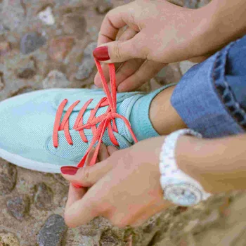 12 Pairs Düz Ayakabı 43in Düz Renkli Ayakkabı Bağcıkları Sneakers Ayakabı Dizeleri Ayakkabı Ayakkabı (Çeşitli Renkler )