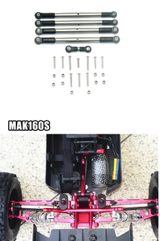 Paslanmaz Çelik Ayarlanabilir Bağlantı Çubukları İçin ARRMA-1/8 4WD KRATON 6s, ünlü 6S, OUTCAST6S BLX parçaları