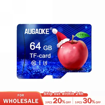 AUGAOKE Hafıza Kartı 32 GB 64 GB 128 GB A1 U3 Class10 için cep telefonu Araç Cihazı Bilgisayar Monitörü SD Kart 32 GB 64 GB TF Kart 128 GB