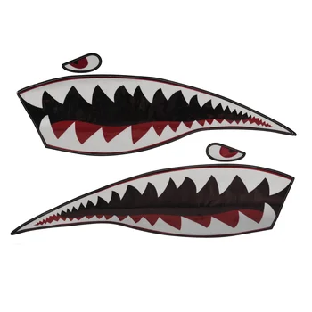 Kayık tekne araba kamyon çıkartmaları için su geçirmez PVC çıkartma köpekbalığı dişleri