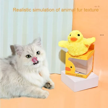 Çırparak Ördek Kedi Oyuncaklar İnteraktif Elektrikli Kuş Oyuncaklar Yıkanabilir Kedi peluş oyuncak Catnipli Titreşim Sensörü Kediler Oyun Oyuncak Yavru