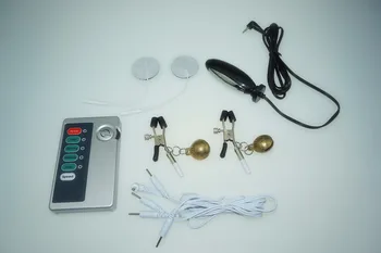 elektro şok seks oyuncak elektrik stimülasyonu fiziksel tıbbi terapi anal butt plug meme kelepçe klip yetişkin ürünleri