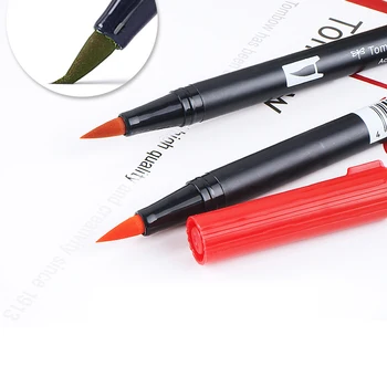 Japan1pc TOMBOW AB - T 96 Renkler çift kafaları fırça kalem işaretleyici Meslek Su işaretleyici kalem Boyama Renk dolum Kırtasiye