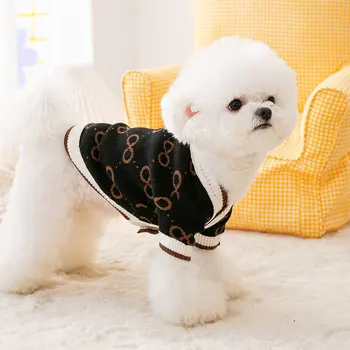 Örme Hırka Kazak Köpek Giysileri Küçük Köpekler için Kış Sıcak Lüks Köpek Kazak Chihuahua Fransız Bulldog Giyim Evcil Hayvan Ürünleri