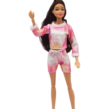 Oyuncak bebek giysileri 1 Takım Yeni Moda T-Shirt / Ceket + Pantolon / Pantolon İçin Uygun 11.8 inç Barbie Bebek rahat giyim Kız Hediye