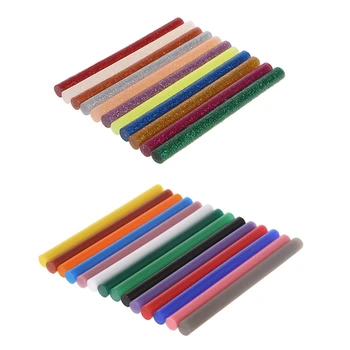 14 adet Sıcak Eriyik çubuk tutkal Mix Renk 7mm Viskozite DIY Zanaat Oyuncak Tamir Araçları 