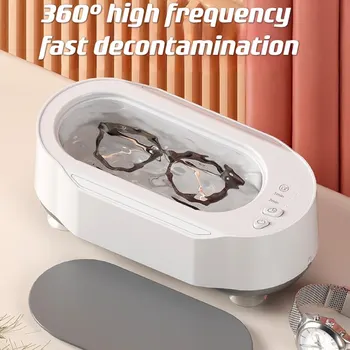 Ultrasonik Temizleme Makinesi Gözlük Temizleme Makinesi Ev Mini Zamanlama takı saat Çok Fonksiyonlu Otomatik Temizleyici