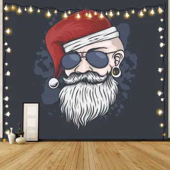 Noel Adam Duvar Asılı Battaniye Goblen Noel Baba Halı duvar kumaşı