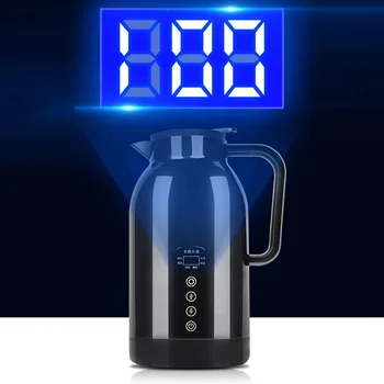 Otomatik ısıtma su ısıtıcısı 12 V / 24 V elektrikli ısıtma araba su ısıtıcısı lcd ekran su kahve termal kupa paslanmaz çelik su ısıtıcı şişe