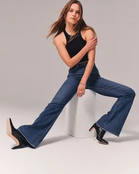 FUAMOS Yeni Kişiselleştirilmiş Moda Alevlendi Kot kadın Avrupa Amerikan Streç Yüksek Bel İnce Seksi Denim Moda Pantolon
