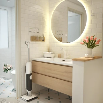 Banyo Dolabı Kombinasyonu Banyo Masası İskandinav Lavabo Nano Kaya Entegre Lavabo Sıhhi Tesisat