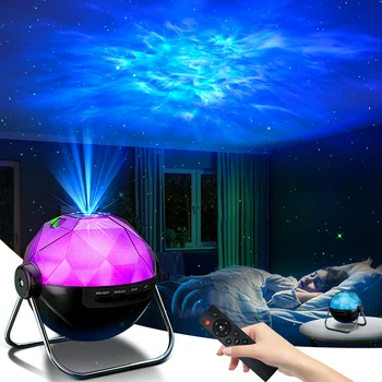 Galaxy Projektör Gece Lambası Bulutsusu ile 270 ° Dönen Yıldız Projektör Lambası Bebek Çocuk Yatak Odası Tavan Oyun Odası Parti Bar