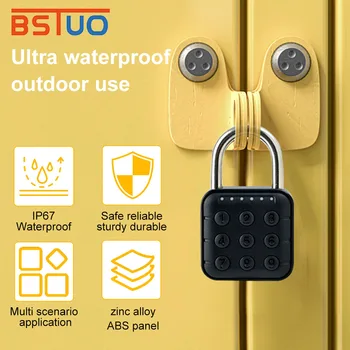 Akıllı Biyometrik Parmak İzi asma kilit Anahtarsız Anti Hırsızlık Asma Kilit IP67 Su Geçirmez Ev Seyahat Güvenlik Elektronik şifreli kilit