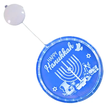 Hanuka pencere ışıkları mavi Chanukah ışıkları Menorah asılı dekorasyon Chanukah parti süslemeleri Menorah işareti mavi yıldız David