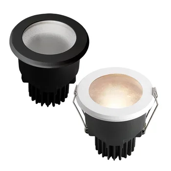 Gömülü LED Anti-sis Su Geçirmez Ip65 topak tavan 12W AC85-265V Sıcak Beyaz Banyo Mutfak Otel Duş Odası LED Downlight