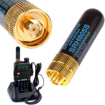 1 adet Yeni Çift Bant UHF + VHF SRH805S SMA Dişi Anten TK3107 2107 Baofeng UV-5R 888 S UV-82 Walkie Talkie Walkie