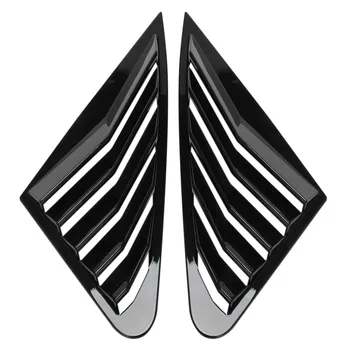 Siyah Araba Arka Cam Üçgen panel dekorasyon Kapak Kepenkleri Çıkartmalar-Audi A4 B9 2017-19 Araba Styling