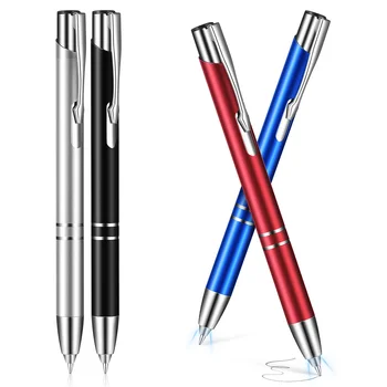 4 Adet kalemler ile ışık led ışık tükenmez kalemler Metal tükenmez kalemler hemşire kalemler imza kalemler
