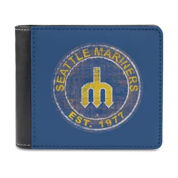 Mariners-deri cüzdan Erkekler İnce Çanta kart tutucu Cüzdan Para Çantası Logo Şehir Kişiselleştirilmiş cüzdan Desen deri cüzdan s