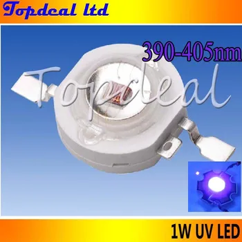 10 adet 1 W Yüksek Güç UV LED390-405nm Ultra Menekşe led 3.2-3.8 V 350mA 6-7Lm led boncuk