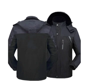 YENİ Kış Ceket Erkekler Kalın Kadife Sıcak Erkek Rüzgar Geçirmez Kapüşonlu Dış Giyim Rahat Dağcılık Palto Z