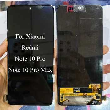 Amoled Siyah 6.67 inç Xiaomi Redmi İçin Not 10 Pro 4G Küresel / Note10 Pro Max LCD Ekran Dokunmatik Ekran Digitizer Meclisi