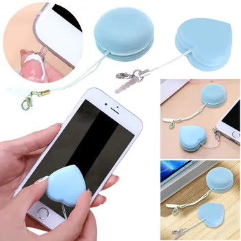 2 Adet Macaron Cep Telefonu Mendil Kolye Dekor Gözlük Temizleme Bezi Toz Geçirmez Şeker Renkli Ekran Temizleyici Telefon Ekran Cam