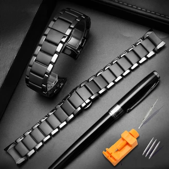 22mm 24mm Seramik Karışımı Çelik AR1451 AR1452 saat kayışı AR Saatler Bilek Kayışı Marka Watchband Samsung S3 S4 Kavisli Son