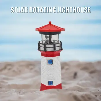 Deniz feneri Şekli güneş led ışık Pratik Dayanıklı Çok fonksiyonlu Klasik Bahçe Çit Yard Açık Dekor Fener Lambası