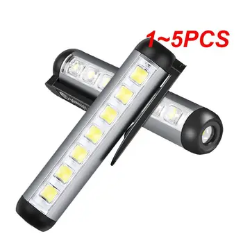 1 ~ 5 ADET Mini LED el feneri XPE + COB lamba yuvası Ultra Parlak Klip Mıknatıs Çalışma ışığı Su Geçirmez USB Şarj Edilebilir
