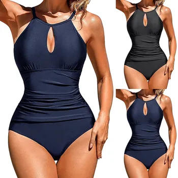 Yeni Seksi Wimwear Düz Renk Sıkı Bikini Bikini Mayo