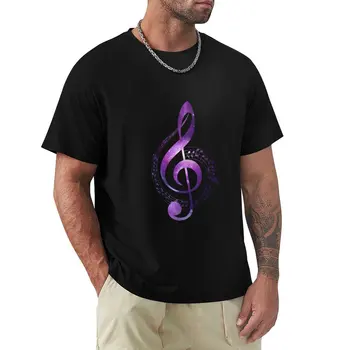 Galaxy Müzik Tiz Nota Anahtarı T-Shirt çabuk kuruyan t-shirt özelleştirilmiş t shirt erkek t shirt sevimli üstleri büyük ve uzun boylu t shirt erkekler için