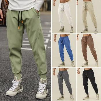 Erkekler Pamuk Kargo Pantolon Rahat spor pantolonları Pantolon Erkekler Jogger Eğitim Spor Sweatpants Koşu Eşofman Streetwear Erkek Giyim