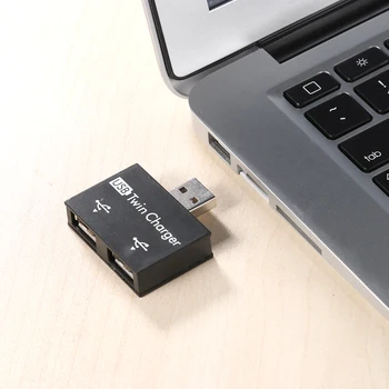 USB2. 0 Erkek İkiz Şarj Çift 2 Port USB Splitter Hub Adaptörü Dönüştürücü
