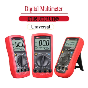 UNI-T UT105 UT107 UT109 LCD Otomotiv El Dijital Multimetre AC/DC Voltmetre Tester Metre ile BEKLEME RPM Pil Kontrol