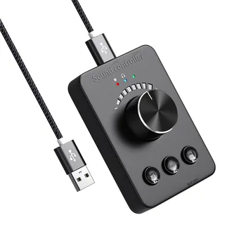 USB Bilgisayar Ses Denetleyicisi 3 Modları Ses Kontrol Düğmesi Bluetooth-Compatible5. 1 Ses Ayar Düğmesi Tek tuşla Sessiz 3.5 mm AUX