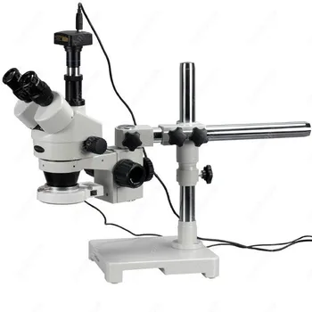 Trinoküler LED bom Standı Mikroskop-AmScope Malzemeleri 3.5 X-90X trinoküler LED bom Standı Stereo Mikroskop + 10MP Kamera