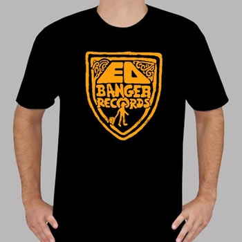 Yeni Ed Banger Kayıtları Logo Elektronik Müzik Erkek siyah tişört Boyut S 3XL