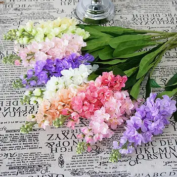 1 Adet Yapay Çiçek Canlı Ev Dekorasyon DIY Sahte Çiçek Şube Fotoğraf Prop Düğün Sahte Çiçekler