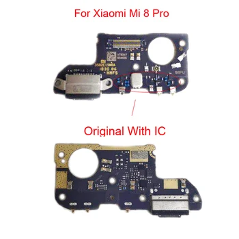 Orijinal USB şarj portu mi c mi mikrofon yuva konnektörü Flex Kablo Xiao mi mi 8 Pro Onarım Parçaları